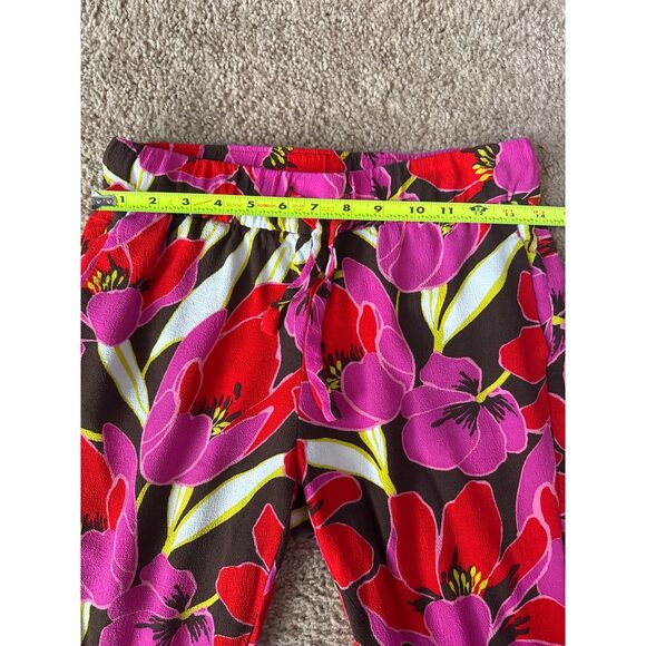 Kate Spade Tropical Hutton Lounge Pants Womens 0 Floral Pink Red - Picture 6 of 6